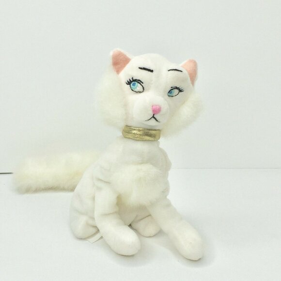 Disney The Aristocats Duchess White Mom Cat Stuffed Animal 7" Mini Bean Bag - Picture 1 of 11